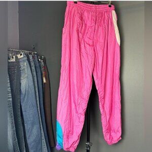 Vintage Neon Pink 90s Wind Pants